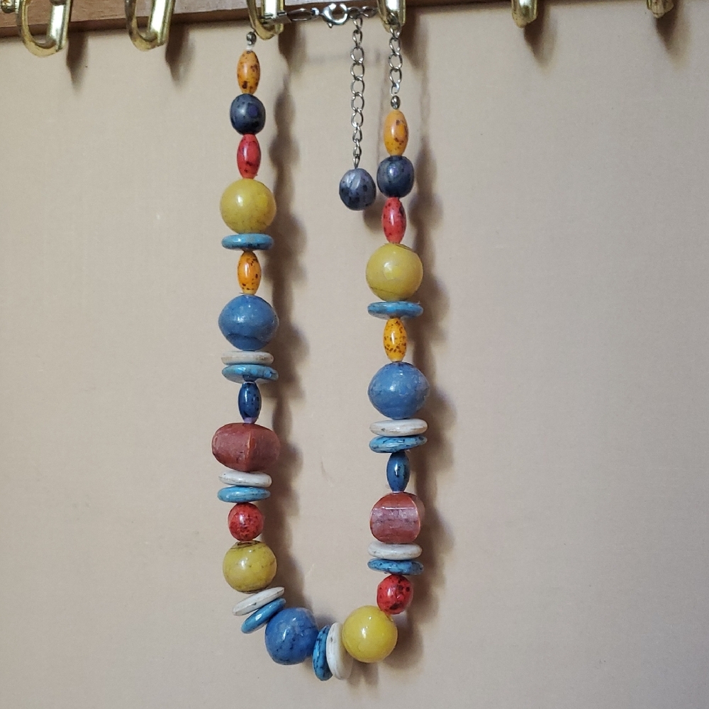 Vibrant Multicolor‎ Beaded Necklace